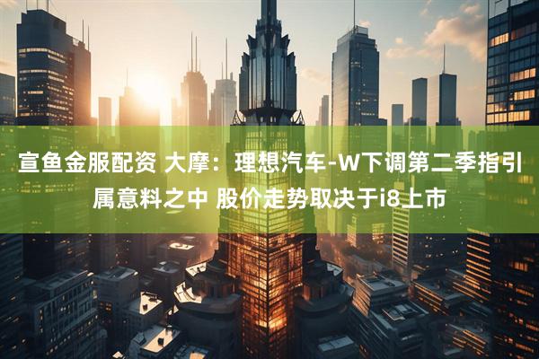 宣鱼金服配资 大摩：理想汽车-W下调第二季指引属意料之中 股价走势取决于i8上市