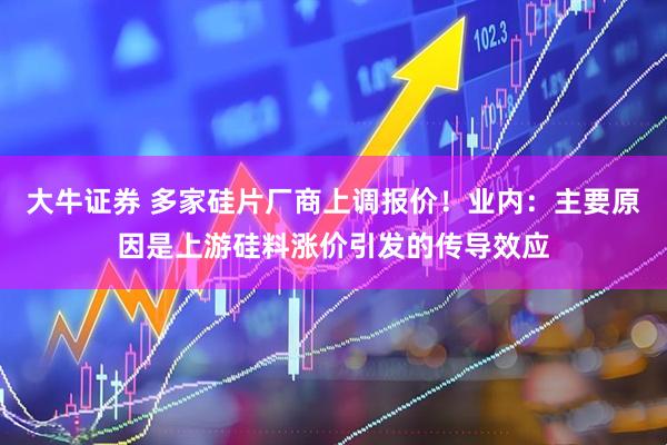 大牛证券 多家硅片厂商上调报价!业内:主要原因是上游硅料涨价引发的传导效应